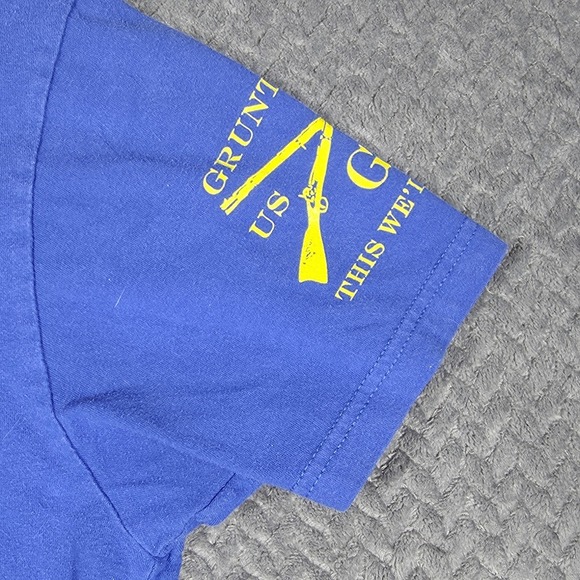 Grunt Style Men's T-Shirt Day Of The Dad Graphic Blue Large Zombie Father's Day - Picture 7 of 11